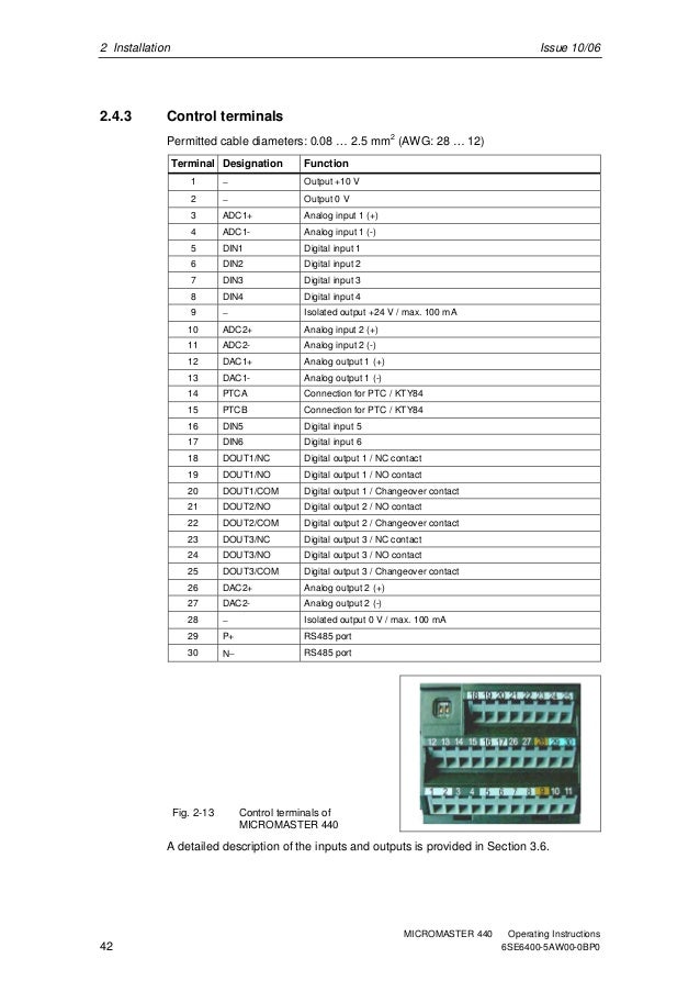 siemens micromaster 440 manual